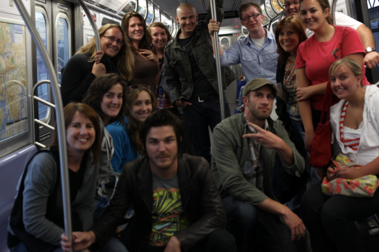 The Group on the J Train to Manhattan